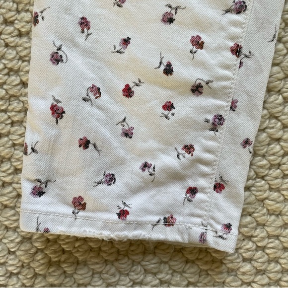 Current/Elliot white distressed jeans with floral pattern - Picture 8 of 10